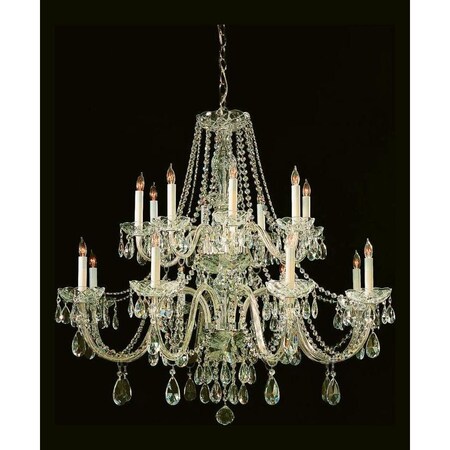 Crystorama Eight Light Polished Chrome Up Chandelier 1139-PB-CL-SAQ